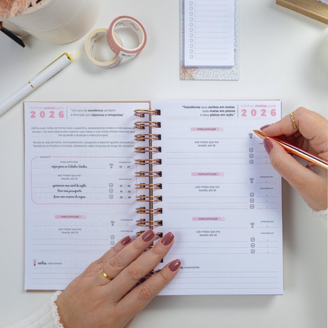 Planner Slim Anual 2026 #Organizada | Rafa Campos Studio Criativo