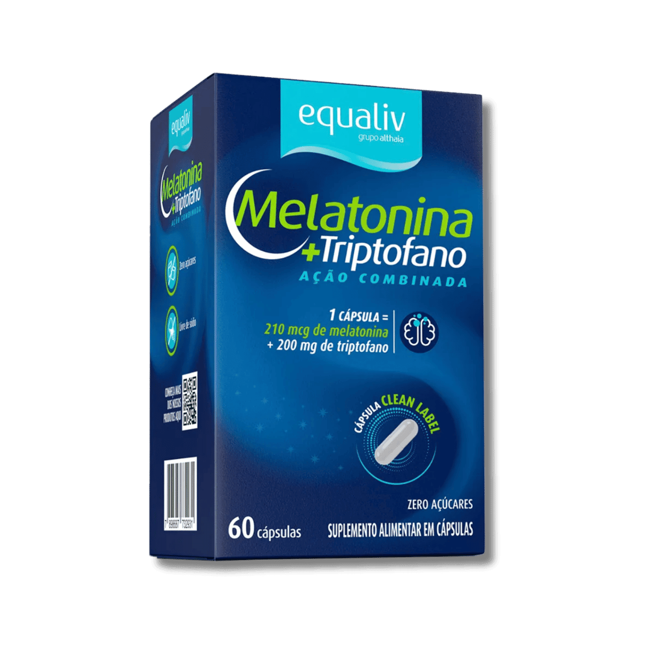 Melatonina + Triptofano Equaliv - 60 Cápsulas | Sono e Relaxamento ...