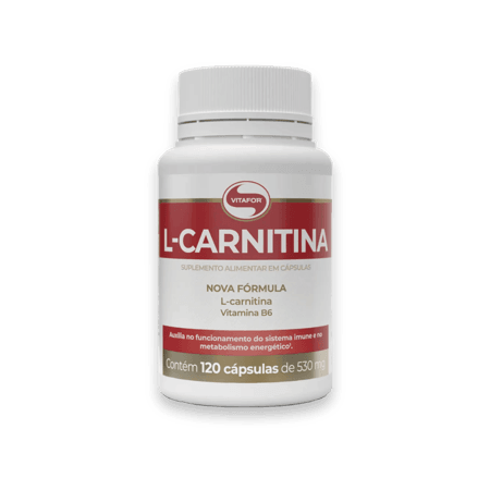 l carnitina é bom para emagrecer L-Carnitina Vitafor - 120 Cápsulas | Energia e Emagrecimento