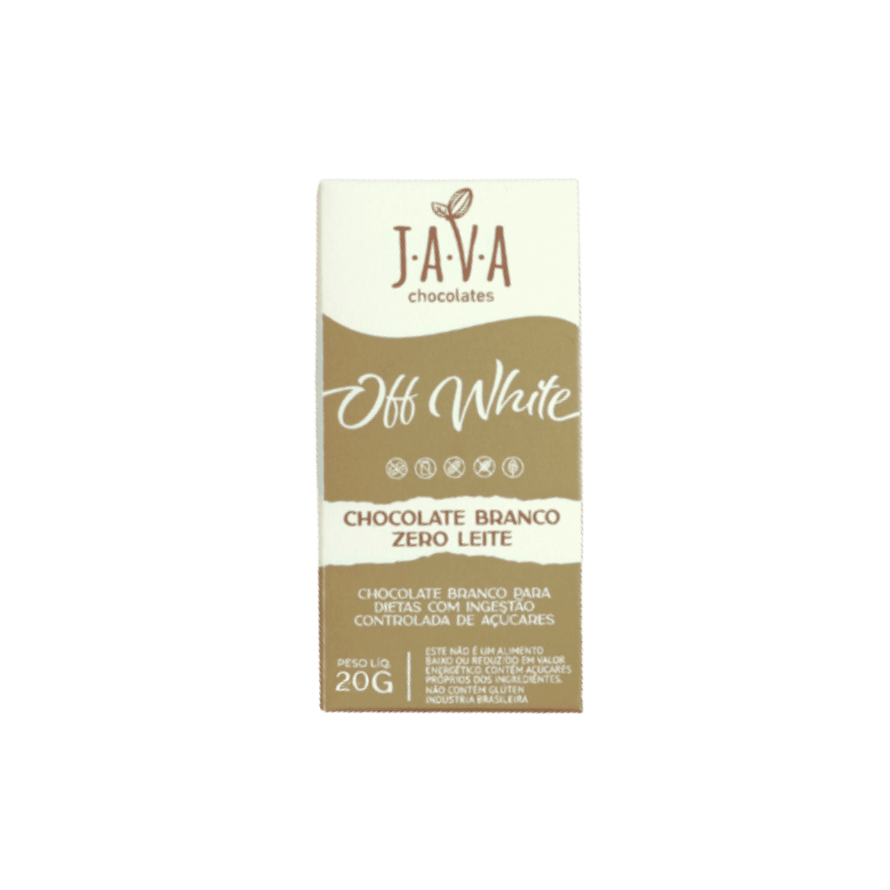 Chocolate Branco Java Chocolates - Off-White | Vegano | Casa Ômega