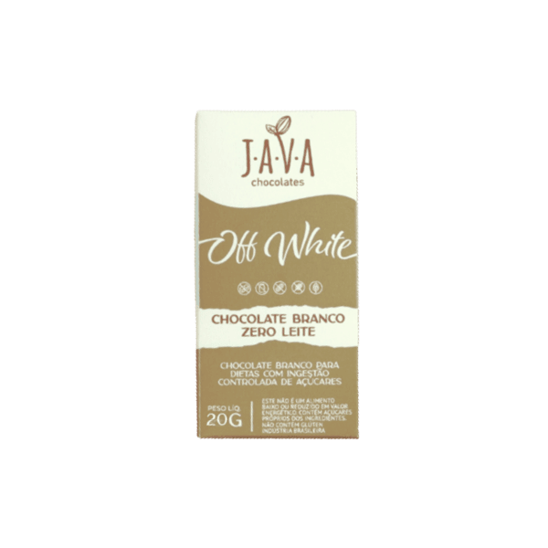 Chocolate Branco Java Chocolates - Off-White | Vegano | Casa Ômega