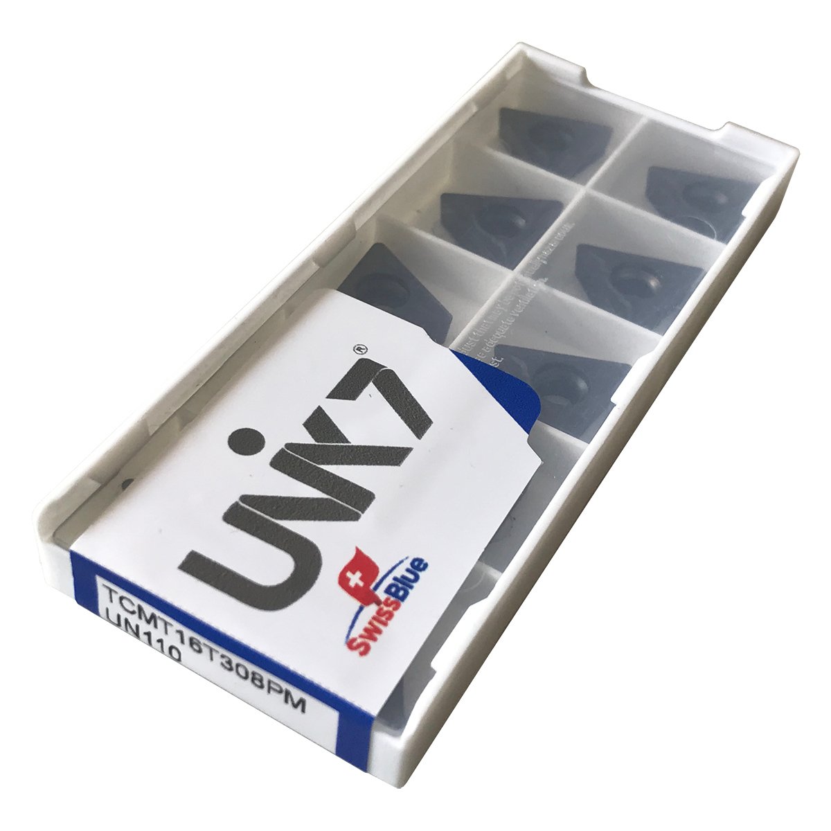 Inserto TCMT 16T308 PM UN110 SwissBlue | CF FERRAMENTAS
