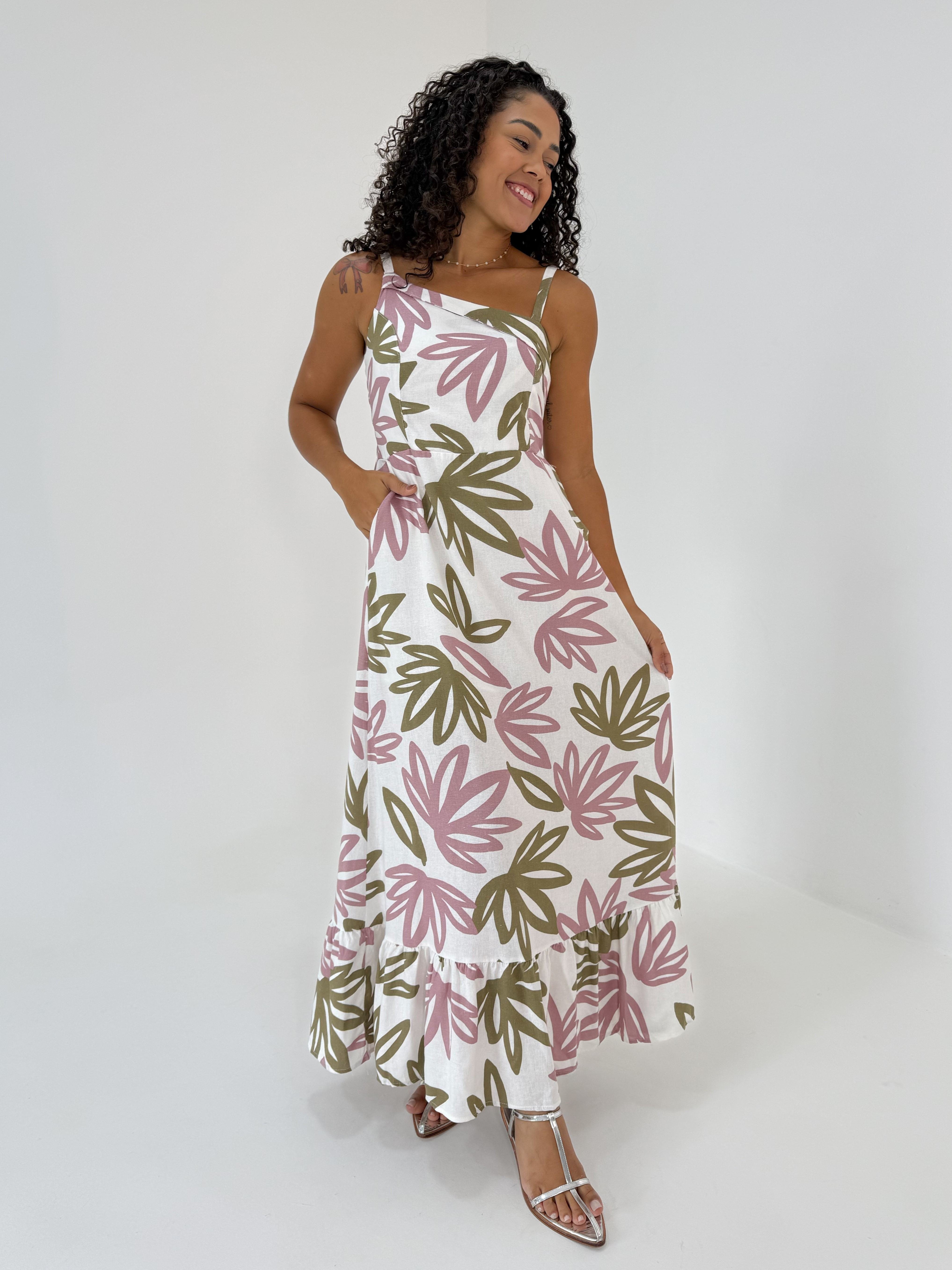 Vestido Longo Lucineia | Mottiê | Moda Feminina com Conforto e Estilo!