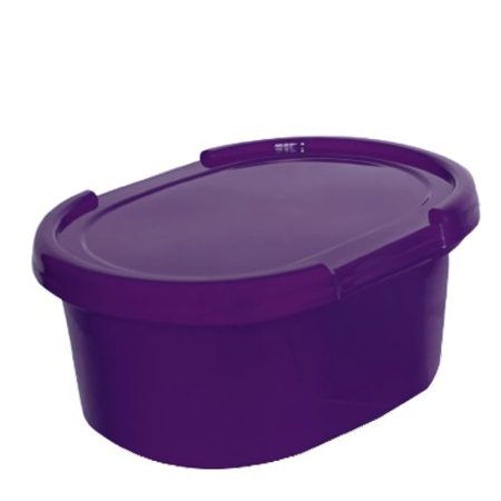 Pote Oval Açaí c/ Tampa Roxo 1L - 100 Unidades | Brubi Distribuidora