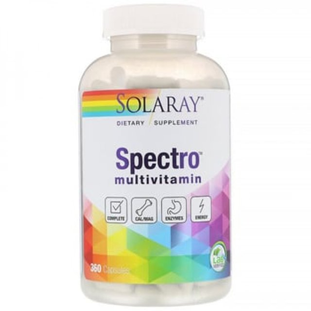 Spectro, Multivitamínico, Solaray, 360 Cápsulas | Tudonaturales