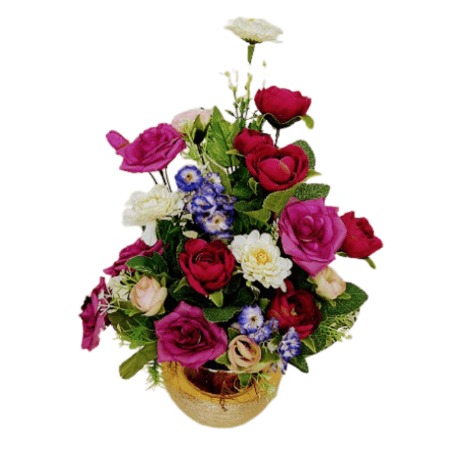 Arranjo de flores artificial colorido | Grupo Aroma