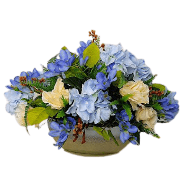 Arranjo de flores artificial azul | Grupo Aroma