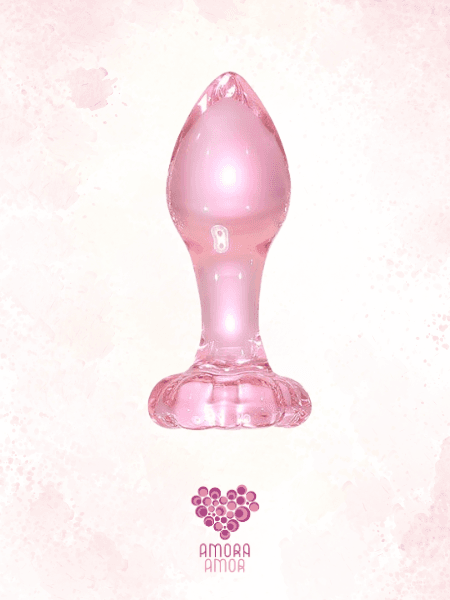 Plug Anal em Vidro com Base em formato de Flor | Amora Amor Store