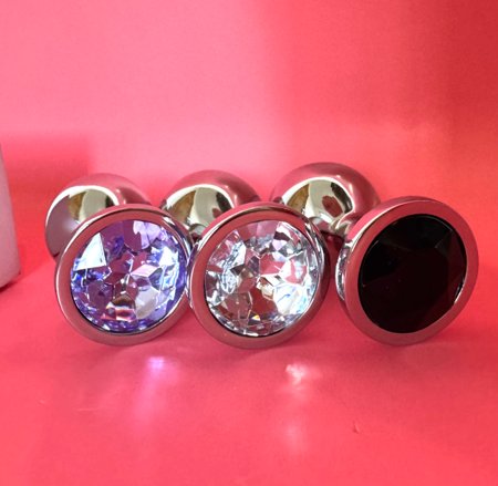Plug anal em metal cromado Mdio | Maleta Malagueta Plug anal em metal cromado Mdio | Maleta Malagueta