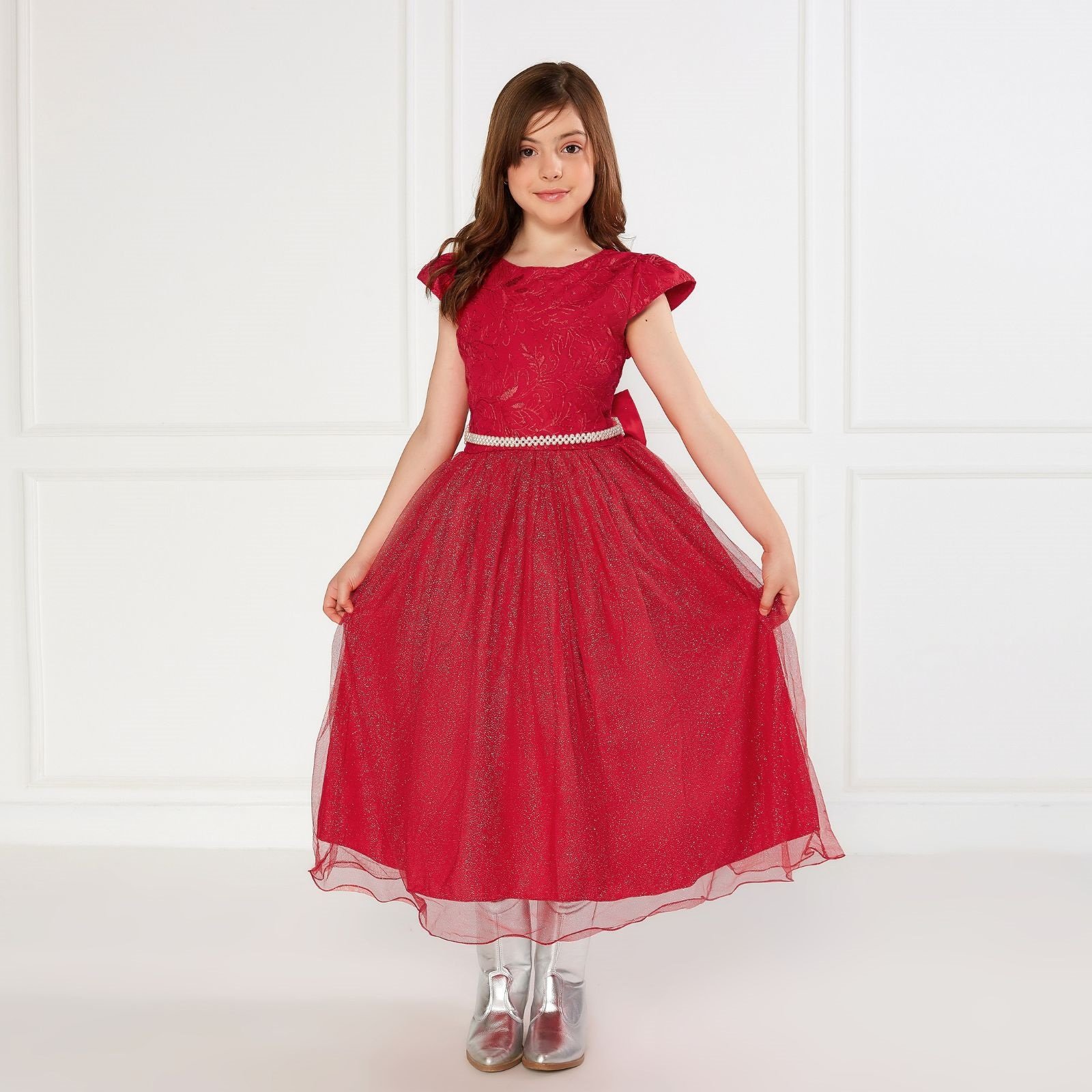 Vestido Glitter Renda Infantil JL Kids