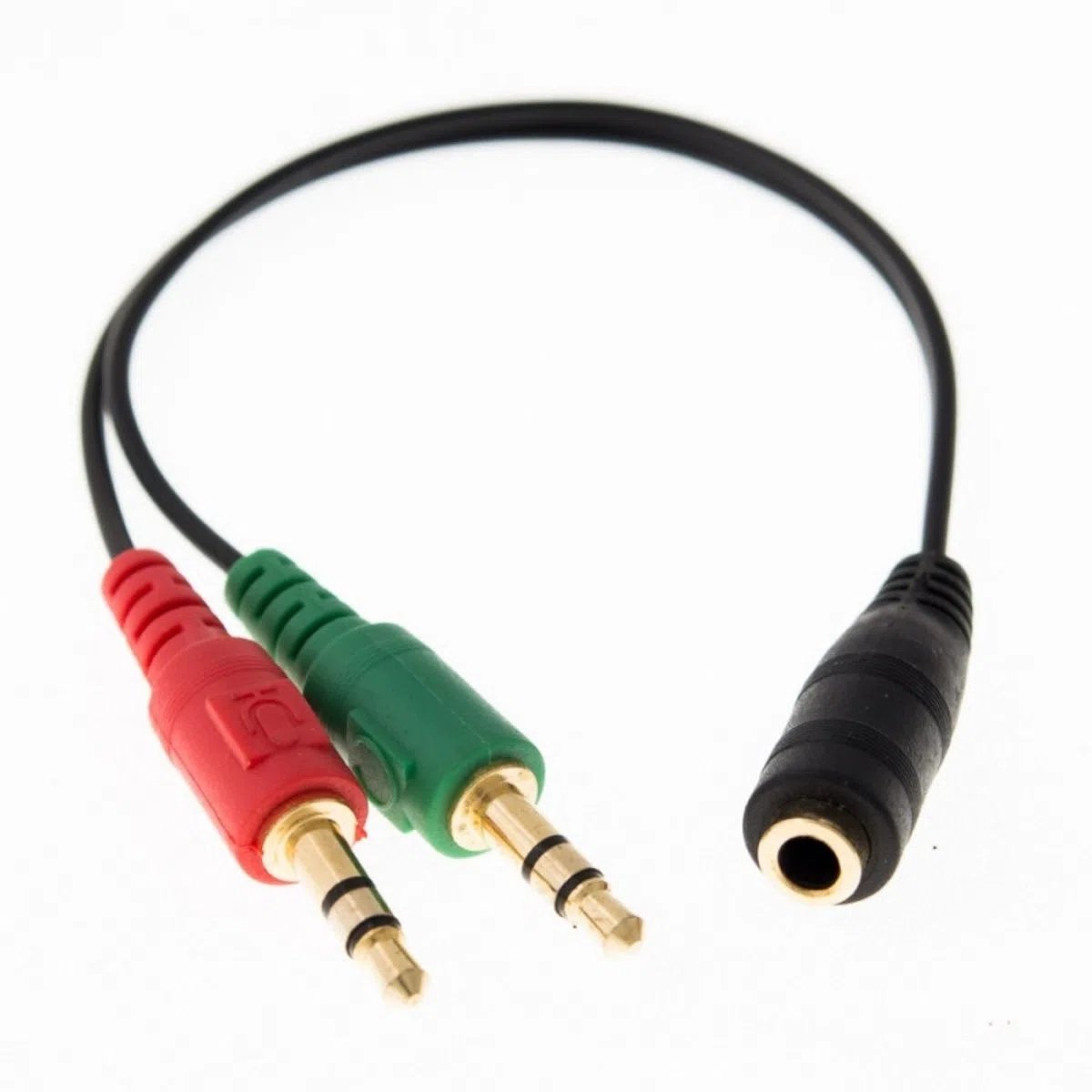 Adaptador P3 Fêmea Para 2 P2 Stereo Macho Bear Cabos 