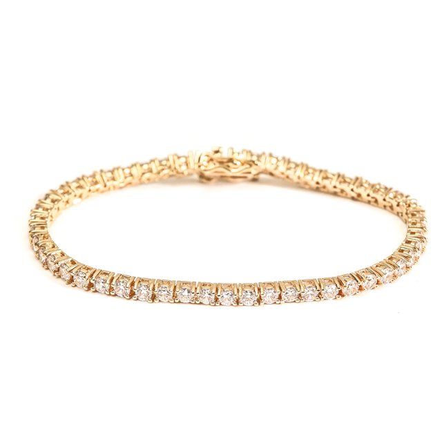 Pulseira Riviera Feminina Banhada A Ouro 18K | Incolor | Mairó Acessórios