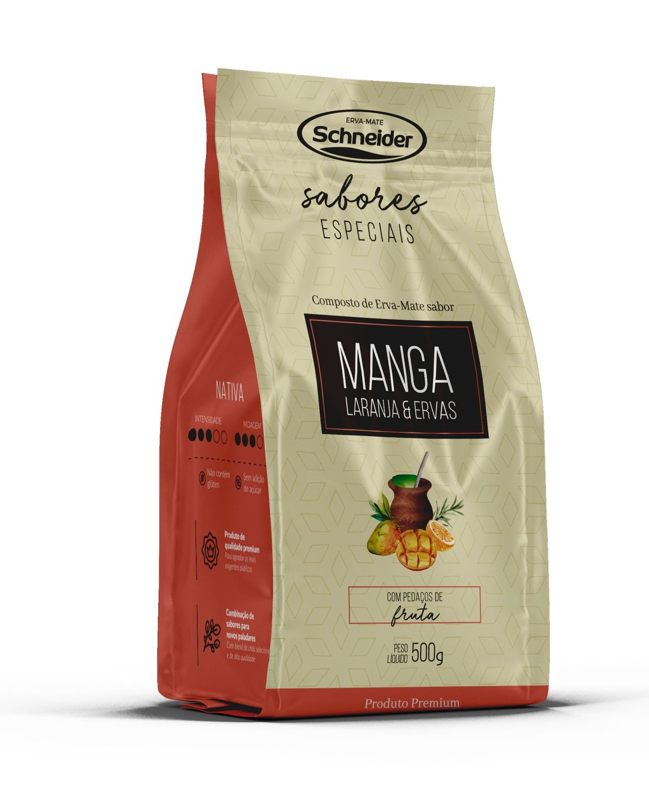 Erva-Mate Sabores Especiais - Manga 500g | Schneider Erva-Mate