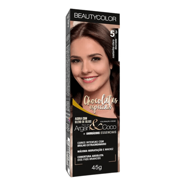 Coloração 5.3 Castanho Claro Dourado Beautycolor – Cor Brilhante e ...