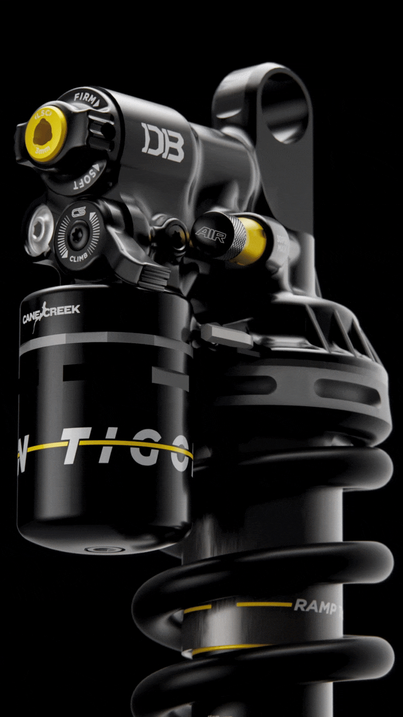 Cane Creek Shock TIGON - TRUNNION - 205/65mm Mola Linear Preta