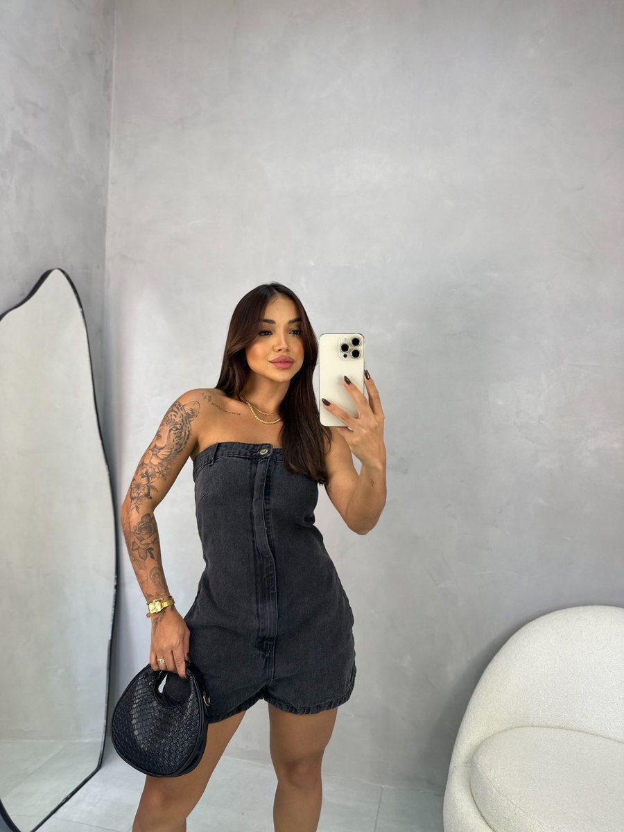 Macaquinho Jeans | My Modas Feminina