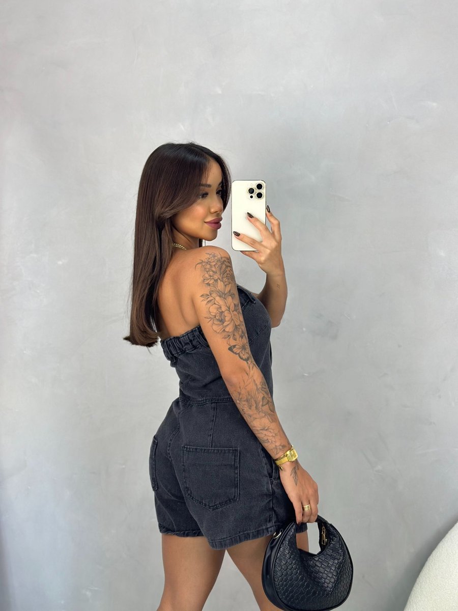 Macaquinho Jeans | My Modas Feminina