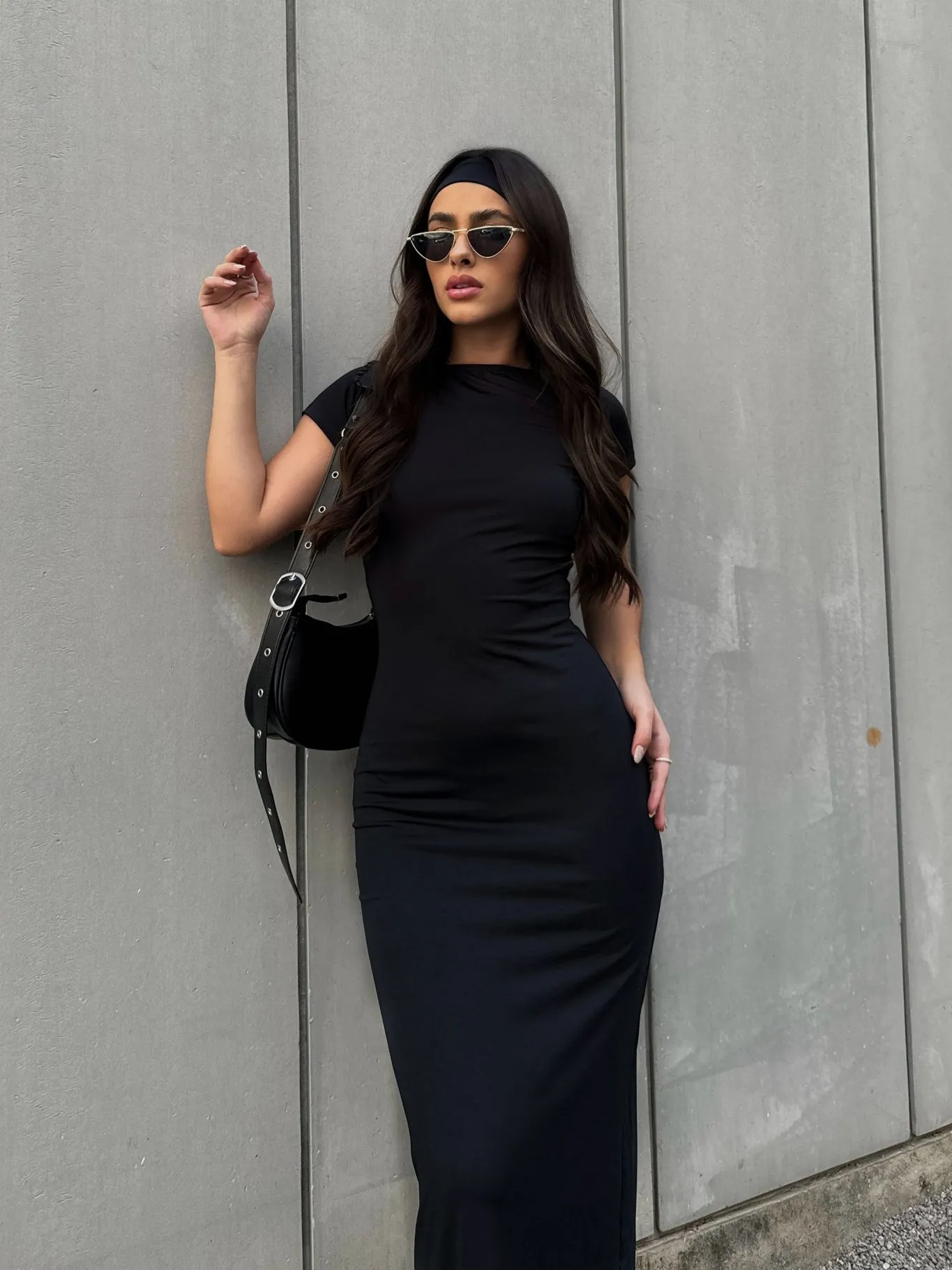 Clearance vestido longo de suplex Shop Black Friday