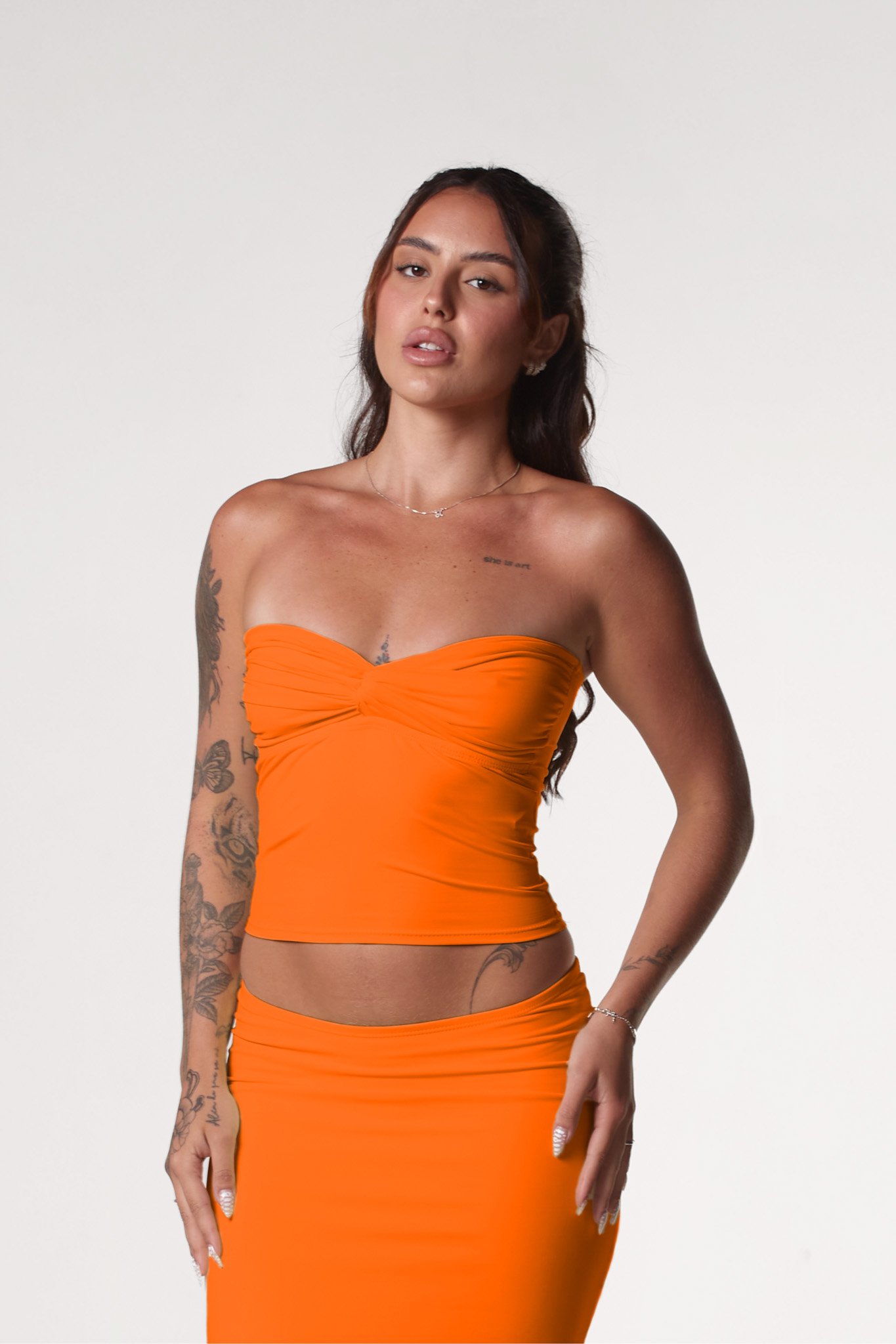Top Stacy Poliamida Duplo Transpassado | ZÁFIRA | Moda Gringa Atacado