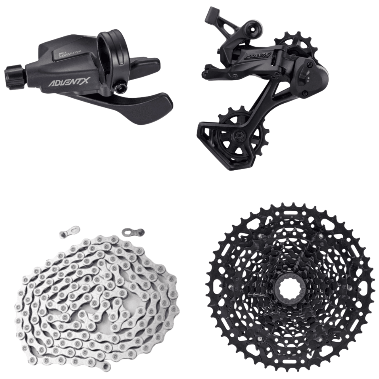 Kit Transmissão Microshift Advent 10 Velocidades Câmbio Traseiro