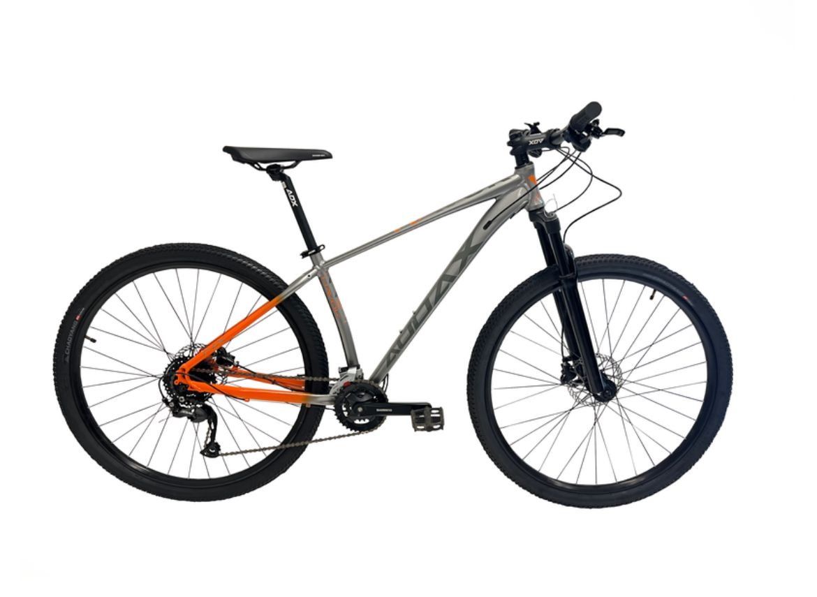 BICICLETA MTB A29 AUDAX HAVOK NX - INOX/LARANJA | Fraga Bike Shop