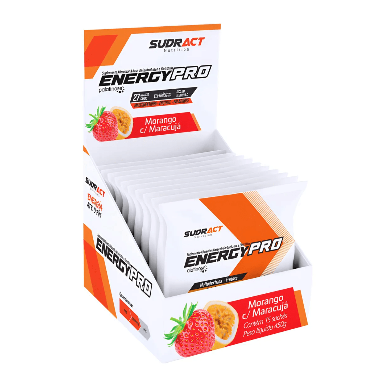 SACHÊ 30G (UNIDADE) - SUDRACT ENERGY PRO - MORANGO / MARACUJA