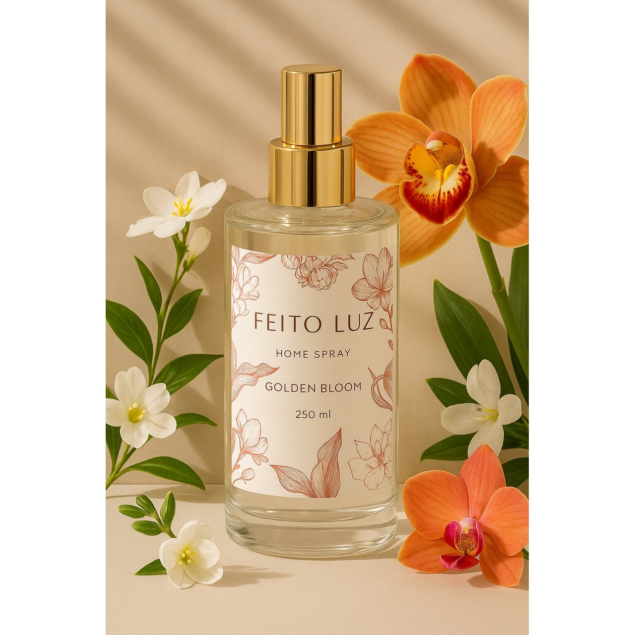 Home Spray Golden Bloom 250 ml | Feito Luz