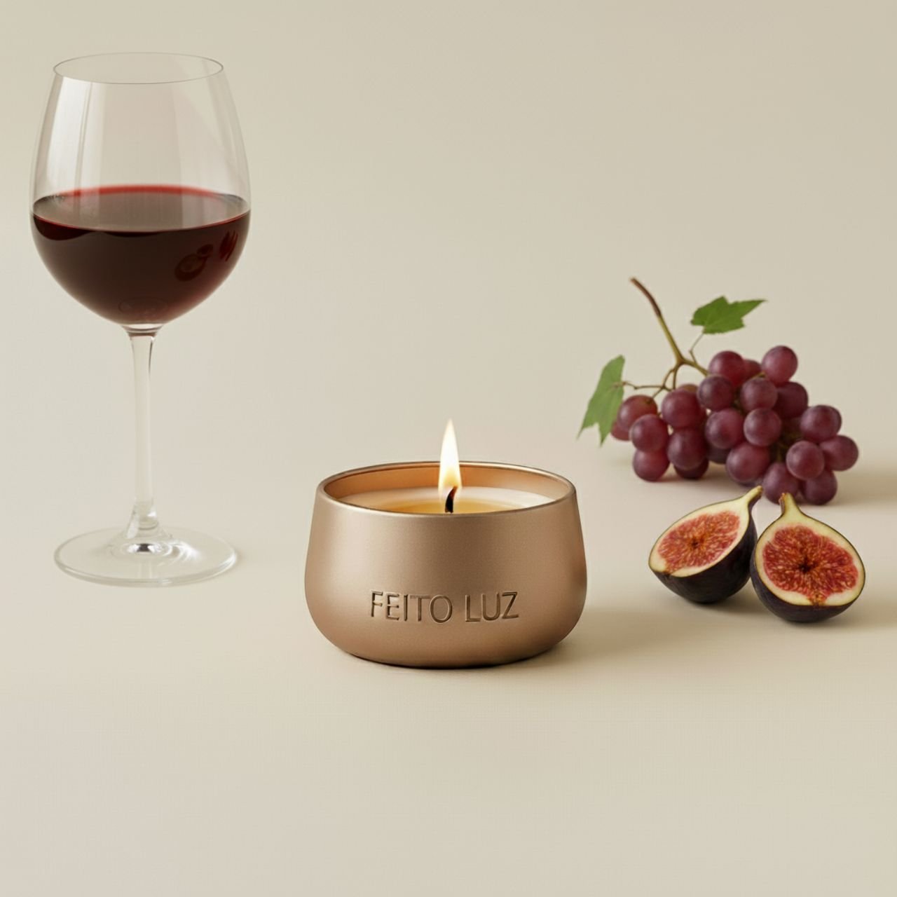 Vela Aromática Velvet Cabernet - 110 g | Feito Luz