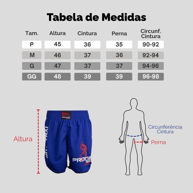 SHORTS MUAY THAI MASCULINO PREMIUM | Progne Sports