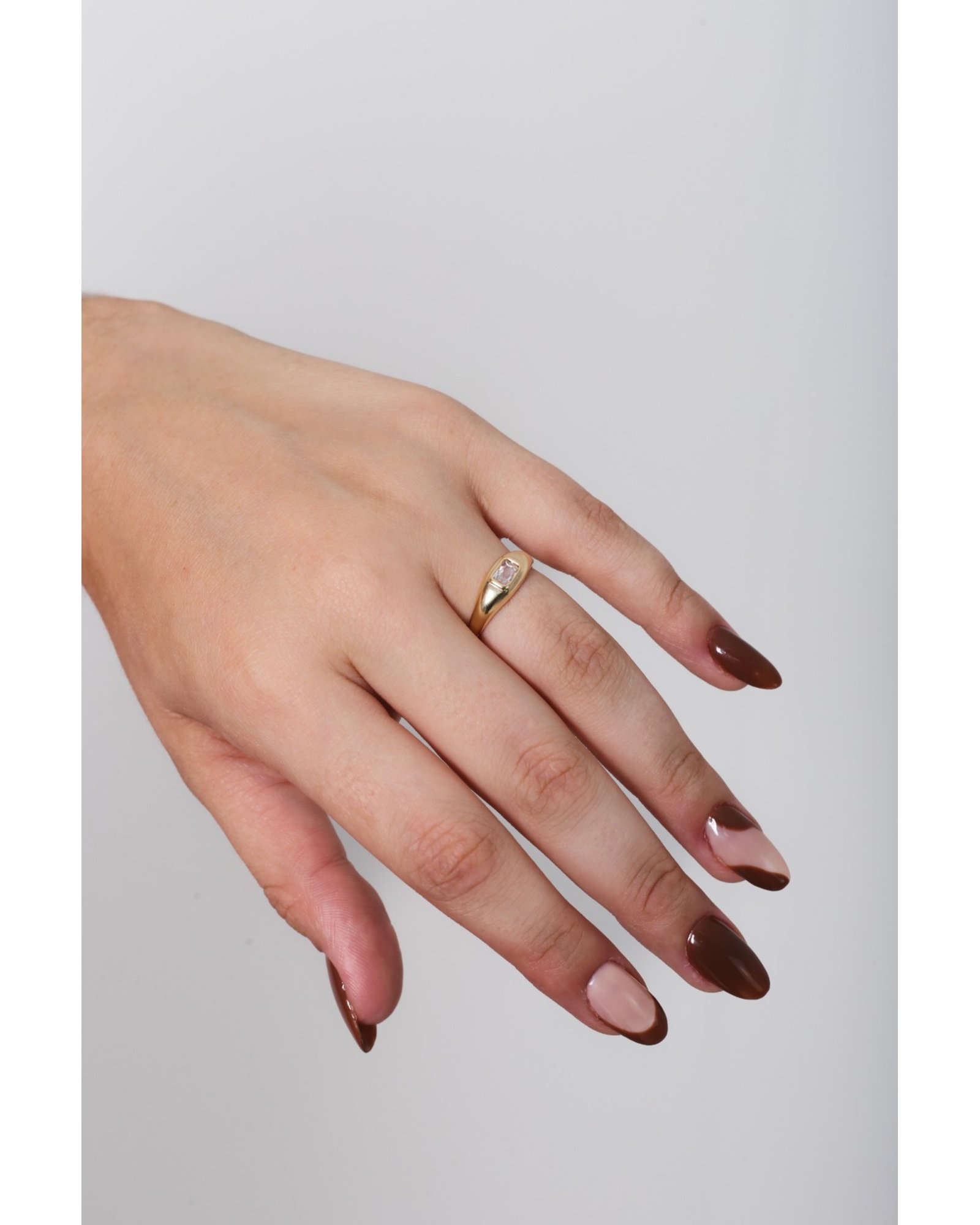 24KAE Ring (S), ANEL, PRT 925, (1,77GR), Tam. 10 12472S/50 Merk, Eén maat, Niet-Edelmetaal, Geen edelsteen