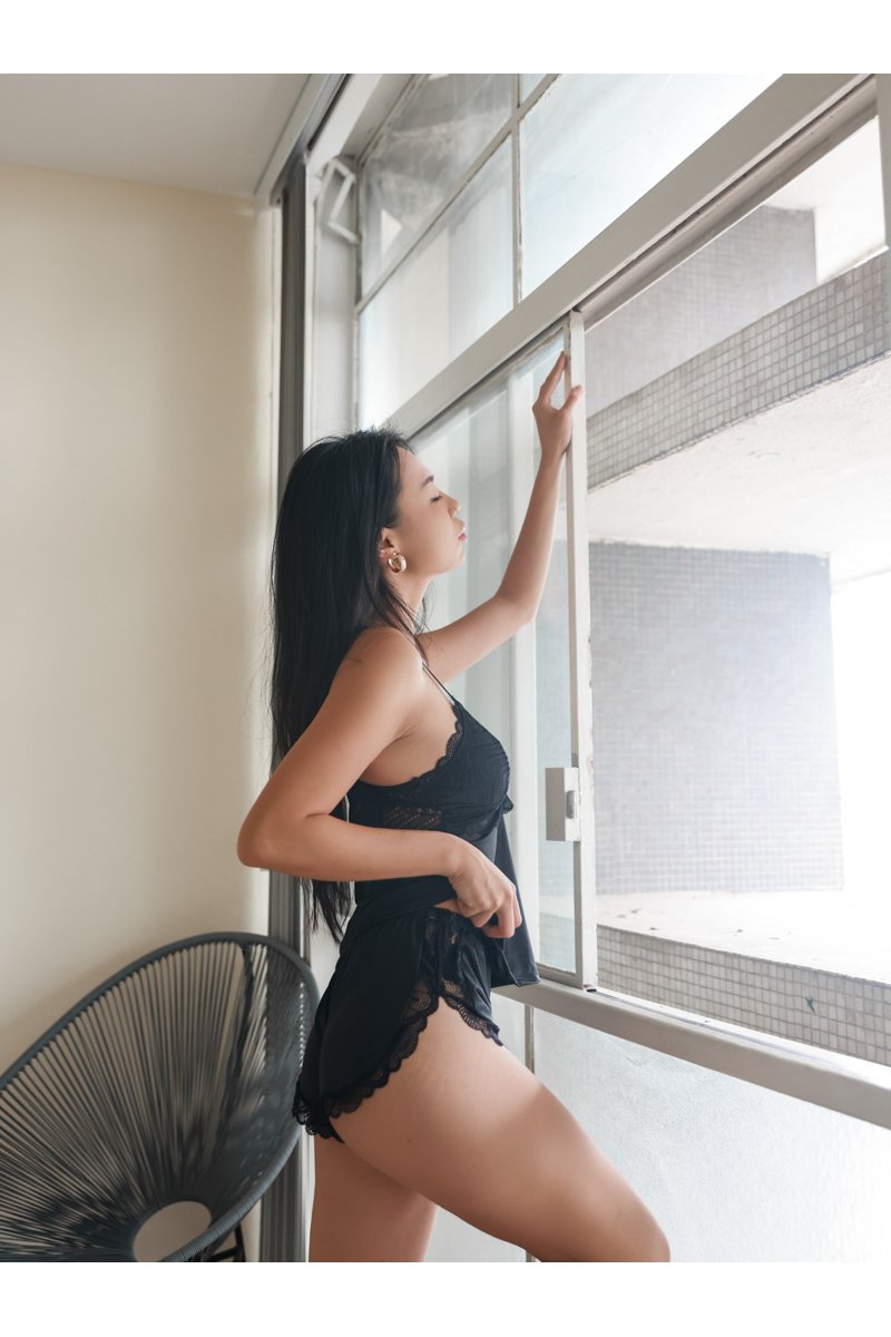 Conjunto Baby-Doll Good Girl — detalhe renda