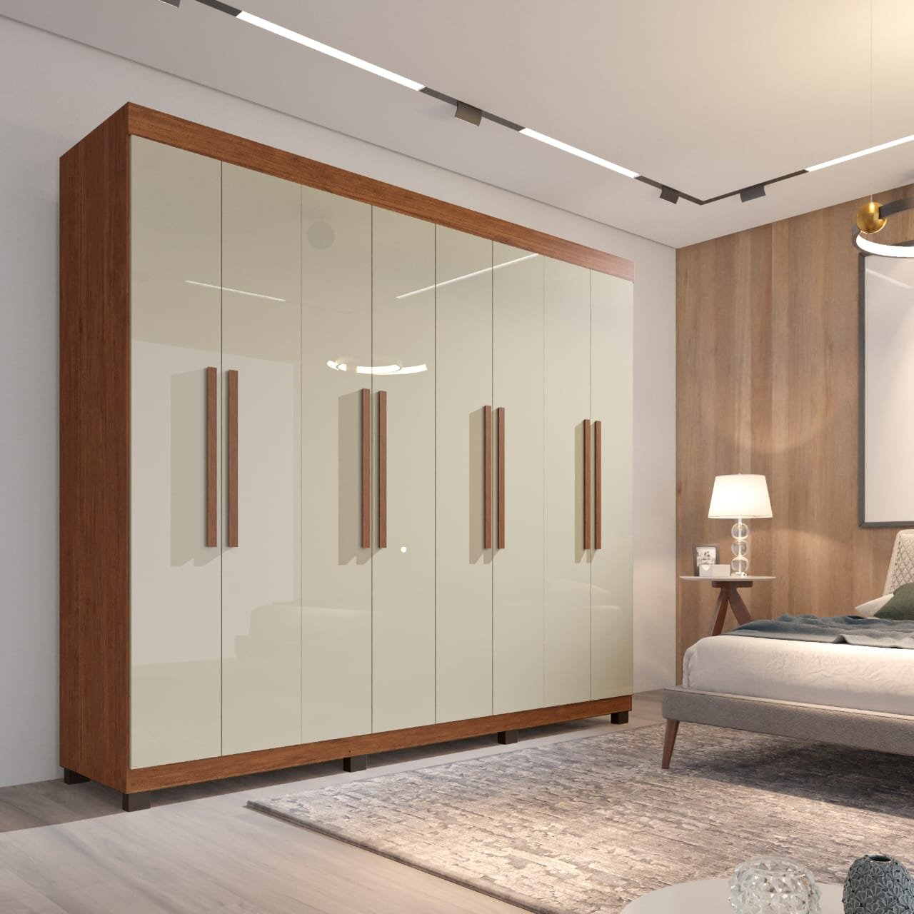 Roupeiro Milano Prime 8P Cinamomo Off White | JJ DECOR