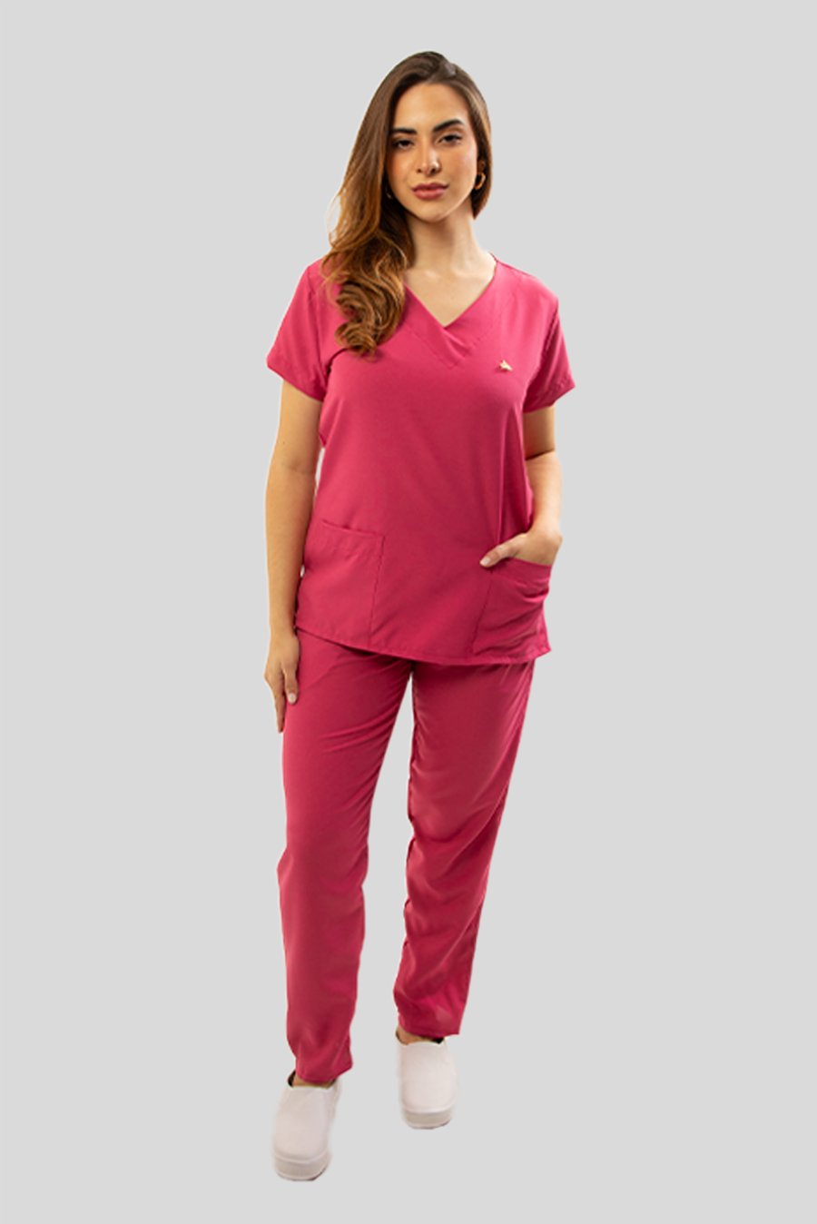 Scrub Feminino Basic - Rosa Pink (Oxfordine) | Casa do Jaleco