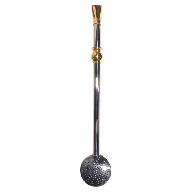 Bomba Inox Banhada a Ouro 18K C/Rosca e Biqueira - Aplique Torneado ...