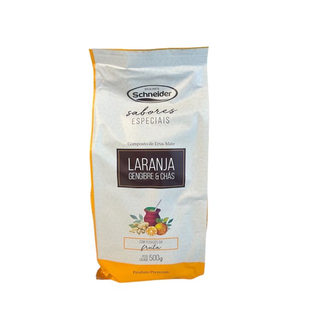 Erva Mate Schneider Sabores Especiais 500g - Laranja Gengibre e