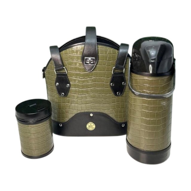 Kit Mateira 3 Peças Matte Super Luxo - Verde Militar Croco | JC