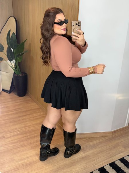 Cropped Samira Manga Longa | Tatyta Plus Size