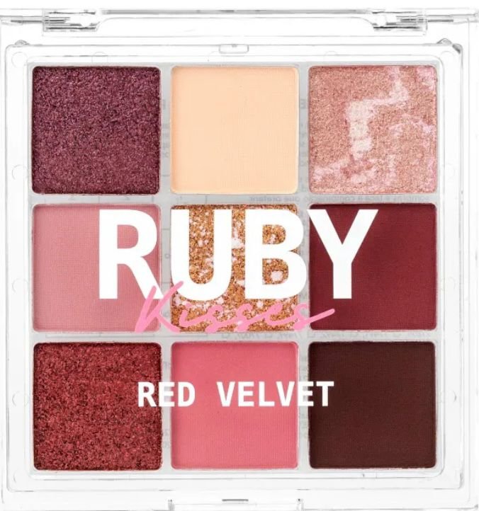 Paleta de Sombras 9 Cores - RED VELVET - Ruby Kisses | Bella Acto