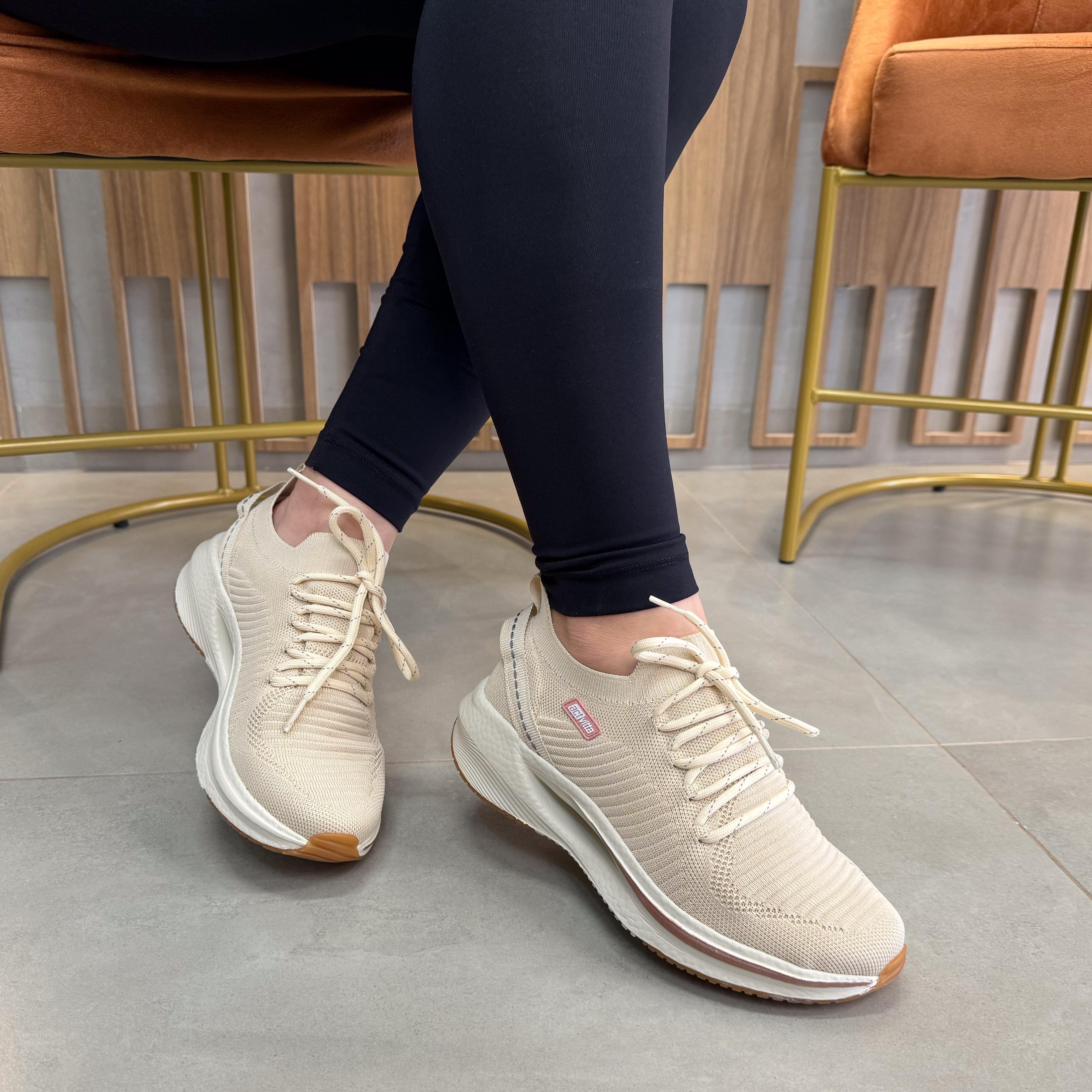 Tênis Feminino Academia Preto Calce Facil Actvitta Loja Rocha Store