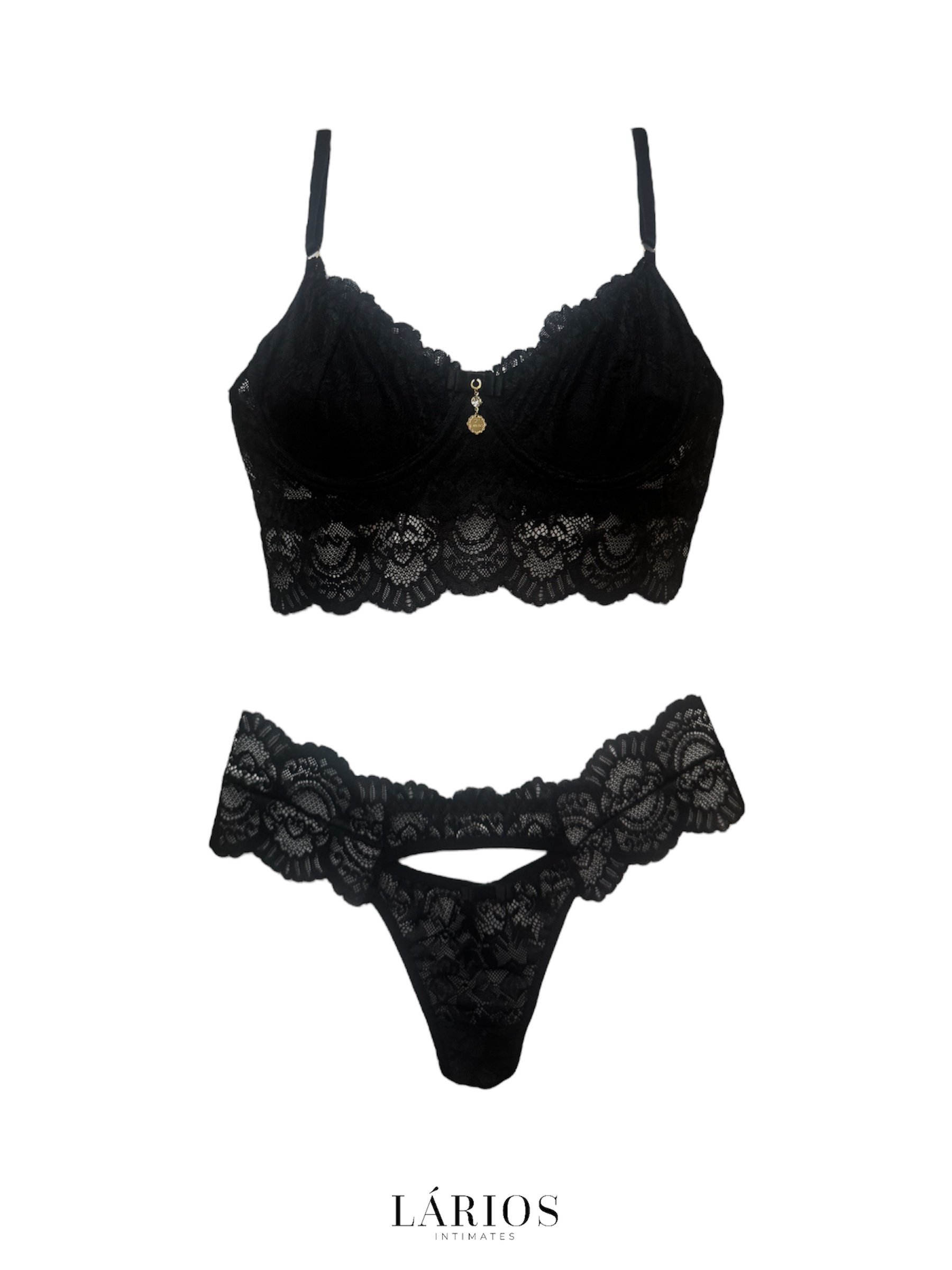 Conjunto Heloísa - Sem Bojo Em Renda | Lários Intimates