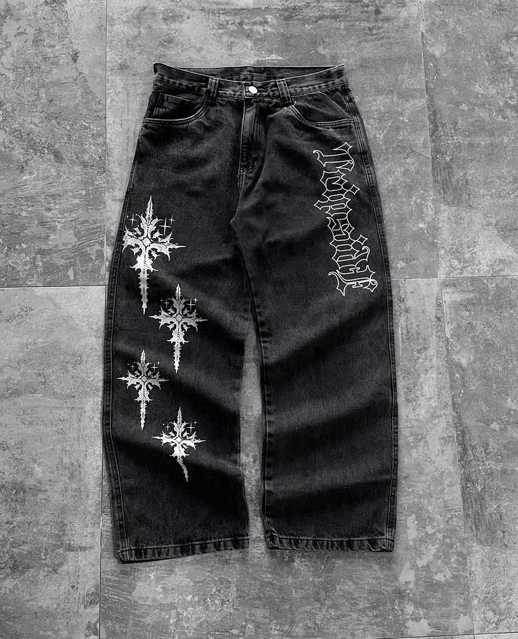 Calça Baggy jeans preta TRIP SIDE | 108 Skate Shop