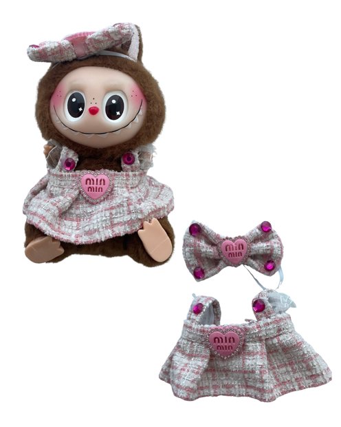Roupinha Labubu Vestido Rosa | Candy Color Paper