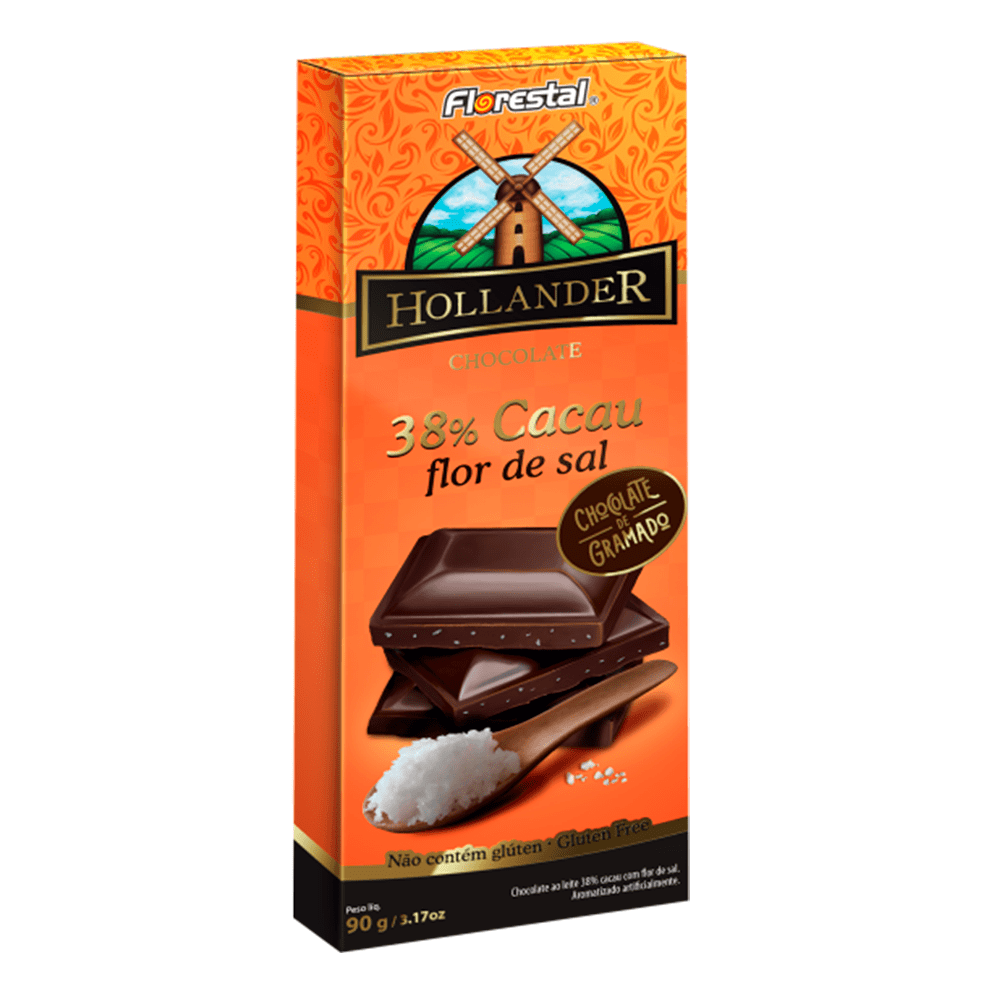Chocolate Hollander com Flor de Sal 90g Florestal | Empório Trevisan