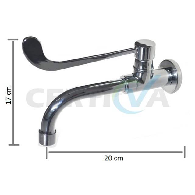 Torneira Clínica Alavanca de parede Alavanca com bica móvel (51178)