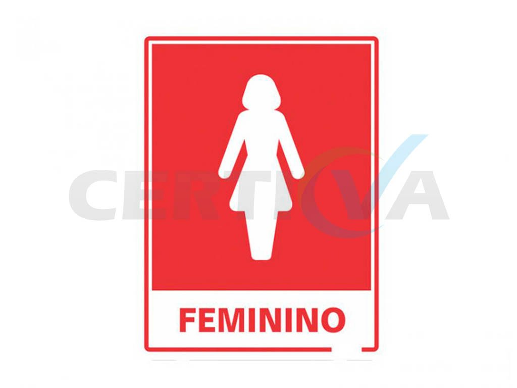 Placa Sinalizadora Sanitário Feminino em Poliestireno (72020)