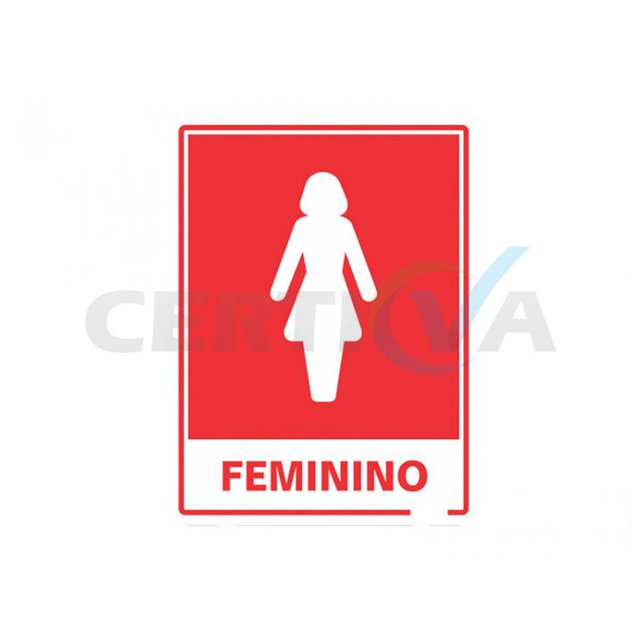 Placa Sinalizadora Sanitário Feminino em Poliestireno (72020)