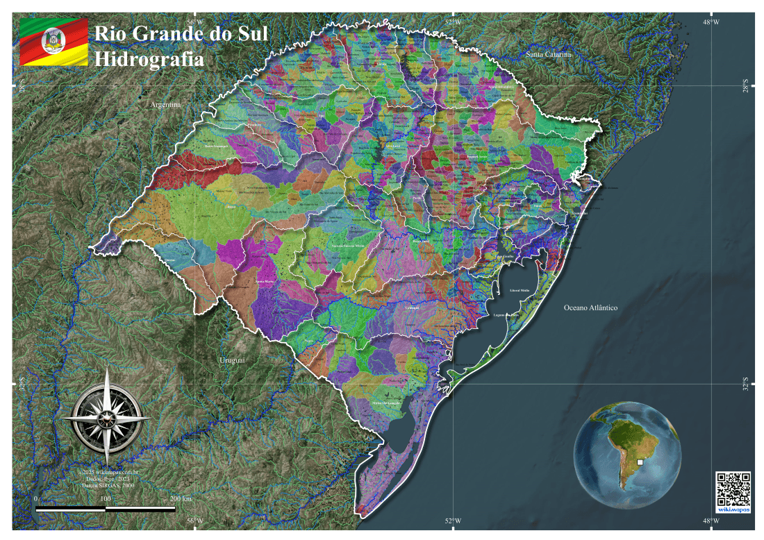 Mapas dos Grandes Rios Gaúchos para Decorar sua Casa ou Escritório ...