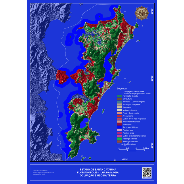 Mapa Artístico do Município de Florianópolis/SC | wikimapas