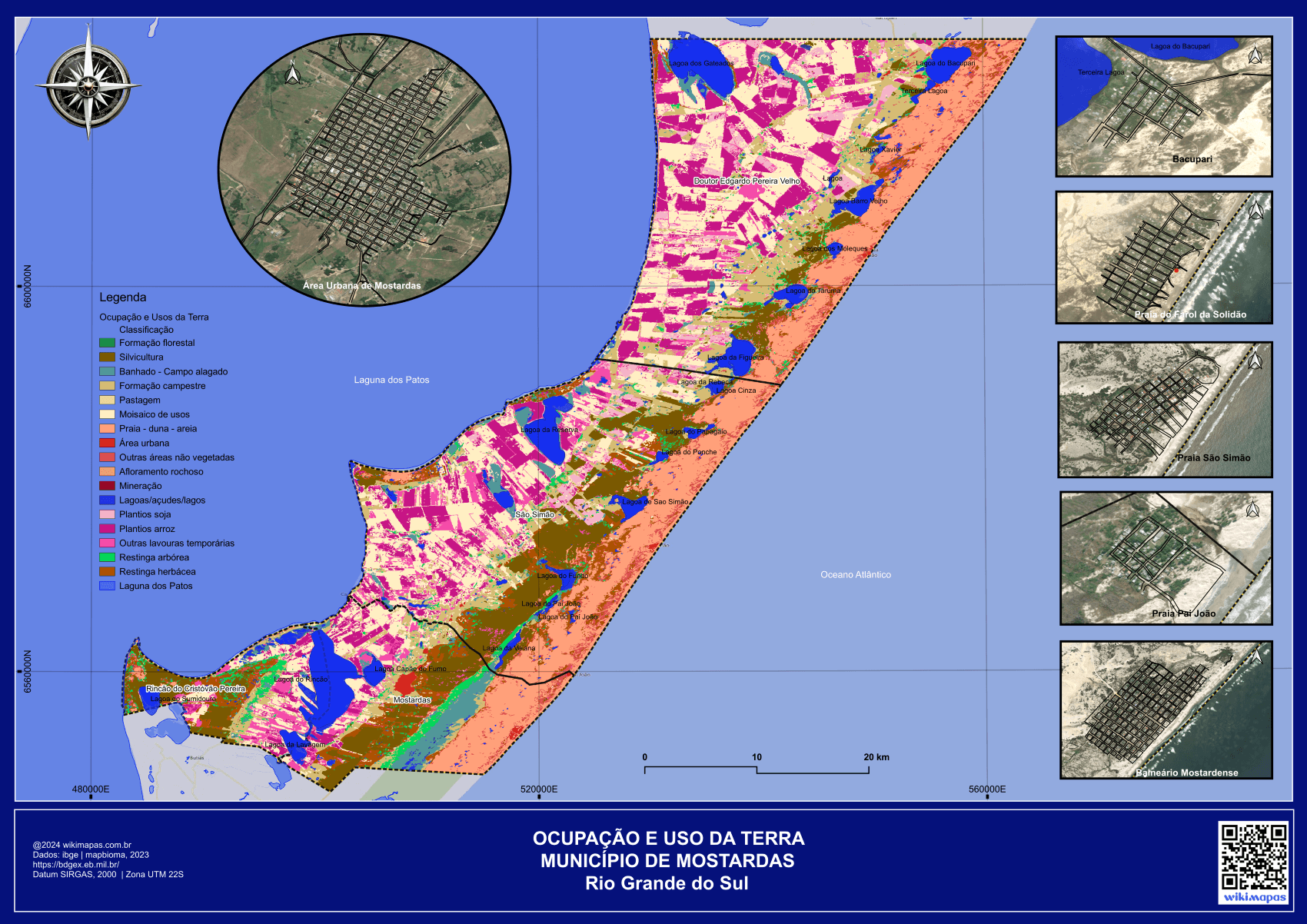Mapa de Ocupação e Uso da Terra do Município de Mostardas | Lagoas