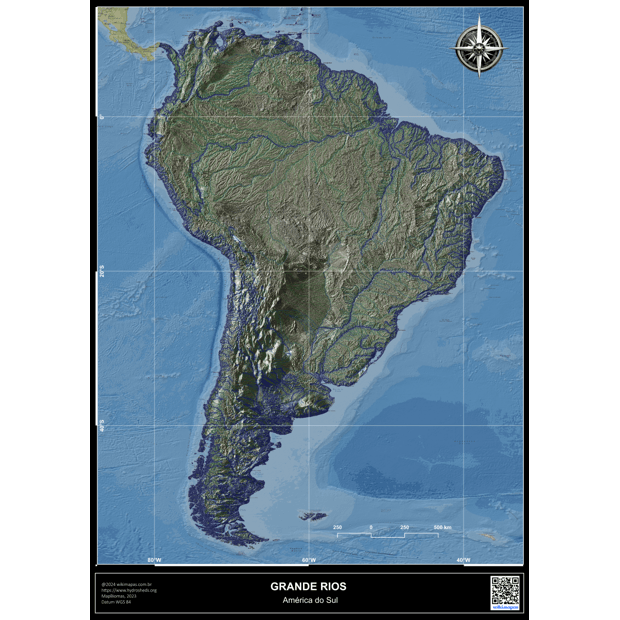 Mapas dos Grandes Rios da América do Sul | wikimapas